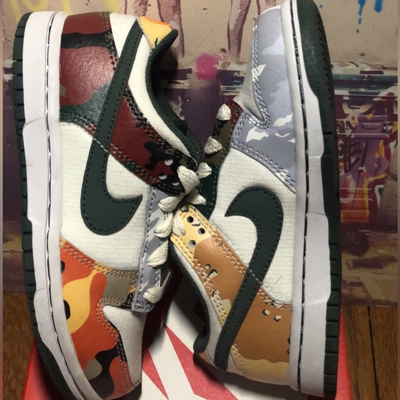 NIKE DUNK LOW SE (SAIL MULTI-CAMO)TD 11c - Picture 3 of 5